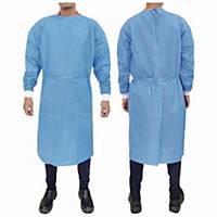 Disposable Non Woven SMS Knitted Cuff Isolation Gown