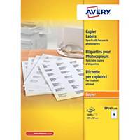 Avery DP167 witte etiketten voor kopieermachines, 105 x 37 mm, doos van 1.600