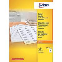 Avery DP144 witte etiketten voor kopieermachines, 105 x 42 mm, doos van 1.400
