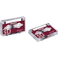 Philips Mini Dictation Cassettes - 30 Minute Capacity - Pack Of 10