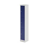 Bisley 3 Door Primary Locker - Blue - 1800x300x450mm