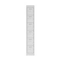 Bisley 6 Door Primary Locker - Grey - 1800x300x450mm