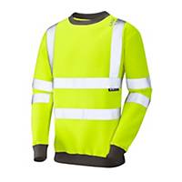 Leo Winkleigh EN ISO 20471 Class 3 Crew Neck Sweatshirt Yellow Small