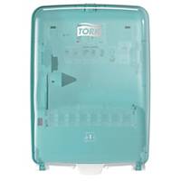 Dispenser Tork® Washstation W6, 651420, til håndklædeark på rulle, hvid/turkis