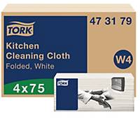 Rengøringsklud Tork® Kitchen W4, 473179, pakke a 75 stk.