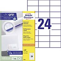 Avery univerzális címke, 3474, 70 x 37 mm, 24 címke/csomag