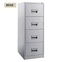 4 Drawer Filling Cabinet 1320 X 625 X 465mm - Beige