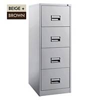 4 Drawer Filling Cabinet 1320 X 625 X 465mm - Beige/Brown