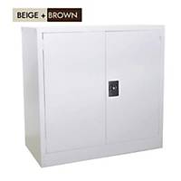 Steel Half Height Swing Door Cabinet - Beige/ Brown