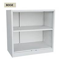 Steel Half Height Open Shelf Steel Cupboard - Beige