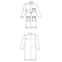 7N63-MN00 labcoat, white, size 42, per piece