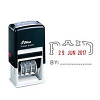 Shiny S-401 PAID Self-Inking Dater Stamp 2-Colour