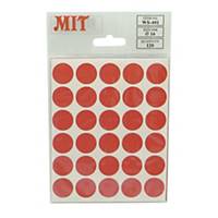 MIT Wafer Seal Label 16mm Red - Pack of 120