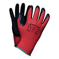 Rękawice WORKLINK Gnylex Set B, czarno-czerwone, rozmiar 10, 12 par