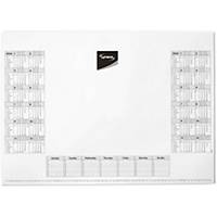 Replacement calendar for desk pad Lyreco, block of 25 sheets