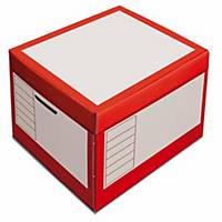 Pressel® Archivbox, 43l, Wellp., Klappdeckel, 41x35x30cm, i: 39x33x29cm, rot