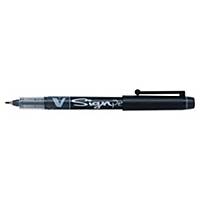 Pilot V-Sign Fibre Tip Black Pens 0.6mm Line Width - Box of 12