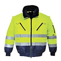 Portwest PJ50 3-in-1 pilot jacket, yellow/navy blue, size 5XL, per piece