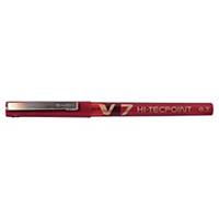 Pilot Hi-Tecpoint V7 roller needle point capped, 0.7 mm, red, per piece