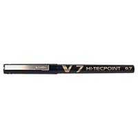 Pilot Hi-Tecpoint V7 Roller Ball Black Pens 0.7mm Line Width - Box of 12