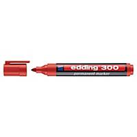 Marker permanentny EDDING 300, okrągła końcówka, czerwony