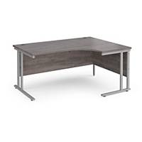 Maestro Right Hand Ergononmic Desk 1600W Grey Oak Delivery Only - Excludes NI
