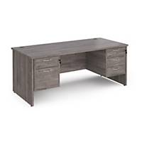 Maestro 25 Panel End 1800W Desk with 2&3 Draw Ped Grey Oak Del Only Excl NI