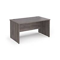 Panel End Straight Desk 1400W Grey Oak Delivery and Installation - Excludes NI