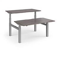 Elev8 Sit-Stand Back-to-Back Desk 1400x1650mm Grey Oak Delivery & Installation