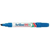 Artline 90N permanent marker, metal chisel tip, blue, per piece