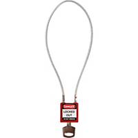 BRADY COMPACT CABLE PADLOCK RED 40CM