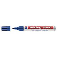 Permanentmarker edding 3000, round tip, Line width: 1,5-3mm, blue