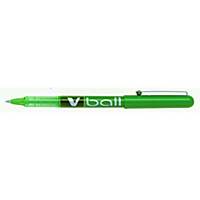 Pilot V-Ball roller pen, fijn, metalen punt, vloeibare groene inkt, per stuk