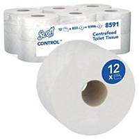 Papier toilette Scott 8591 - 2 plis - blanc - 12 rouleaux
