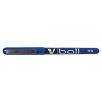 Pilot V-Ball roller pen, fijn, metalen punt, vloeibare blauwe inkt, per stuk