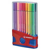 Stabilo 68 assorted colours fibre tip pens - box of 20