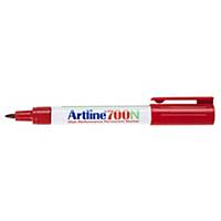 Marqueur permanent Artline 700N, pointe fine et ronde, 0,7 mm, rouge, la pièce