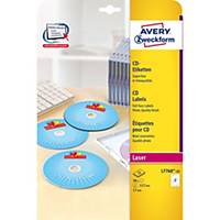 Avery L7760 CD laser labels glossy - box of 50