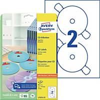 Avery Zweckform CD-Etiketten SuperSize L7676-25 Ø117mm weiß 25 Bl/50 St