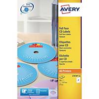 Avery L7676-25* Data Storage Labels, Ø 117 mm, 2 Labels Per Sheet