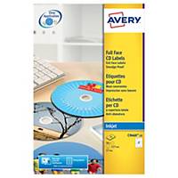 AVERY FULL FACE PHOTO-QUALITY GLOSSY INKJET CD/DVD LABELS C9660  - BOX OF 50