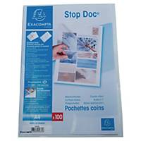 Exacompta Cut Flush Plastic Folder Clear 110 Micron A4-Pack of 100