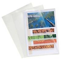 Exacompta Cut Flush Plastic Folder Clear 120 Micron A4-Pack of 100
