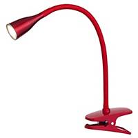 RABALUX JEFF LED DESK LAMP CLIP 4.5W RED