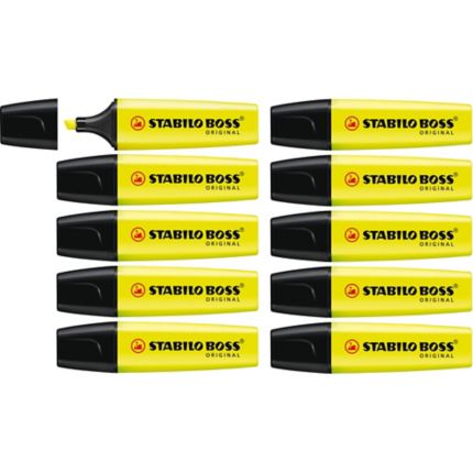 Highlighter STABILO BOSS ORIGINAL - pack of 4 yellow