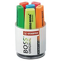 Surligneur Stabilo Boss Original - coloris fluo assortis - pot de 6