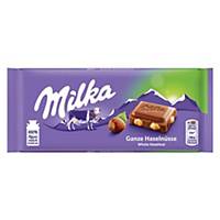 Milka csokoládé, egész mogyoróval, 100 g