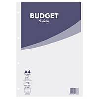 Poznámkový blok Lyreco Budget, A4, lepený, linkovaný 8 mm, 160 stran