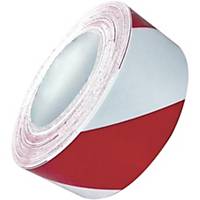 WARNING TAPE 200MX7CM WH/RED