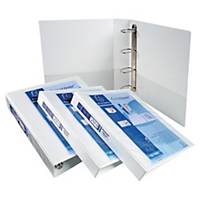 Extra Wide A4 White 4D-Ring Presentation Binder 30Mm